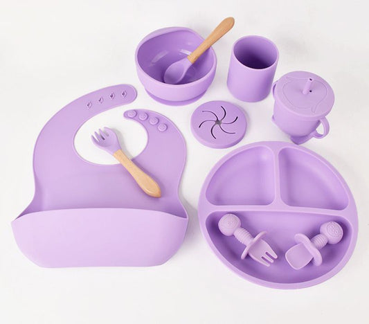 סט כלי אוכל סיליקון לתינוק