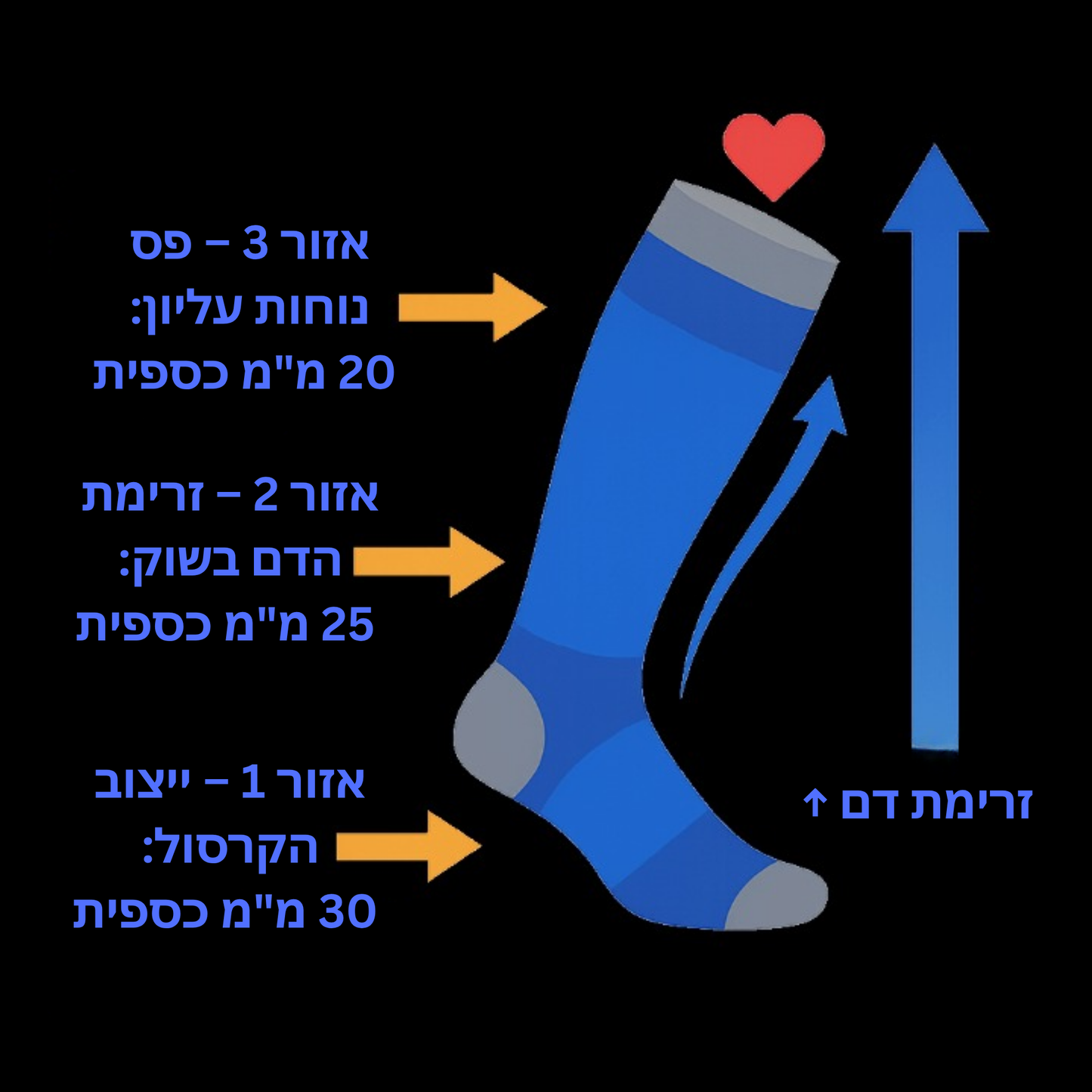 גרביים לשיפור זרימת הדם -FreeStep ™