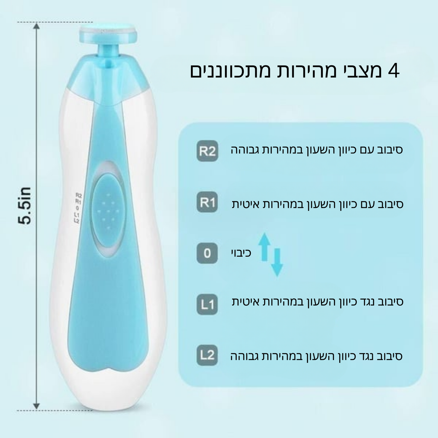 סט שיוף ציפורניים חשמלי לתינוקות - Naily™