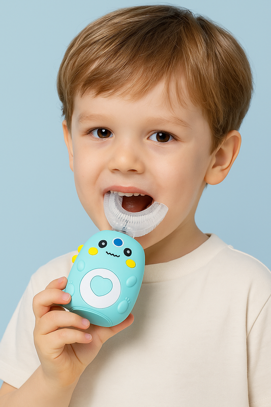 מברשת שיניים חשמלית לילדים בצורת U-DinoBrush™