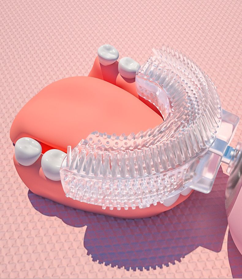 מברשת שיניים חשמלית לילדים בצורת U-DinoBrush™